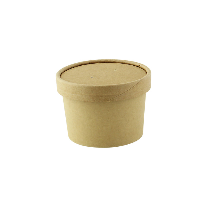 50pcs - Couvercle carton kraft chaud et froid - Ø 9 cm - Compatible avec 210GPU12, 210GPU14, 210SOUP8, 210SOUPK13K, 210SOUPK8K