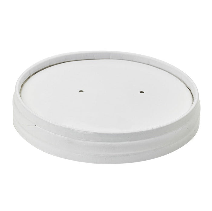 50pcs - Couvercle carton blanc chaud et froid - Ø 9,7 cm - Compatible avec 210SOUP16, 210SOUP24, 210SOUPK17K