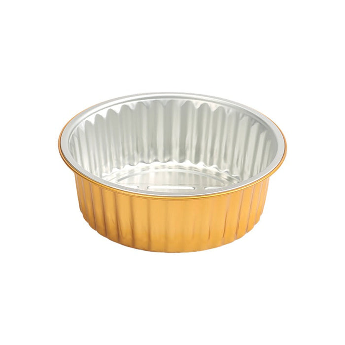 50pcs - 1370ml Ø18cm H8cm - Opseal pot aluminium couleur or