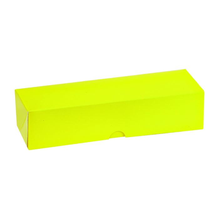 50pcs - Boîte carton jaune 7 macarons sans fenêtre - 21,5 cm x 7 cm x 5 cm