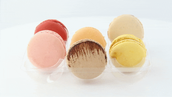 25pcs - Insert plastique PET transparent 12 macarons (3x4) avec fermeture clipsable - 15 cm x 13,8 cm x 2,3 cm
