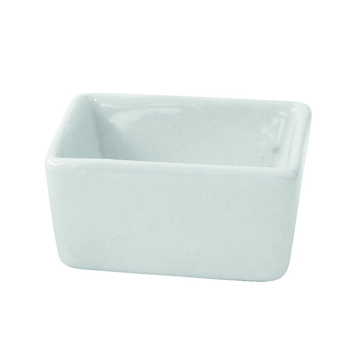 4pcs - Mini bol cube en porcelaine blanche - 6 cm x 6 cm x 5,3 cm