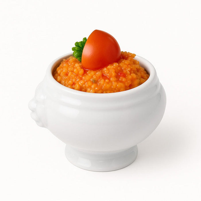 6pcs - Mini soupière en porcelaine blanche - 8 cm x 6,5 cm x 5 cm