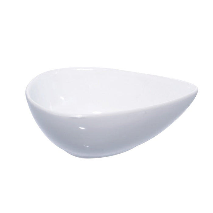 4pcs - Mini moule ovale en porcelaine blanche - 10 cm x 5,8 cm x 2 cm
