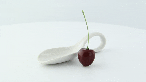 4pcs - Mini cuillère en porcelaine blanche - 11,8 cm