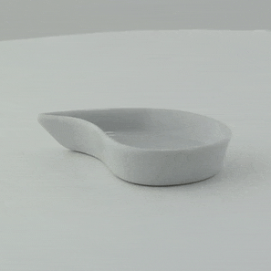 4pcs - Mini plat en porcelaine blanche - 7,8 cm x 4,8 cm x 1,5 cm