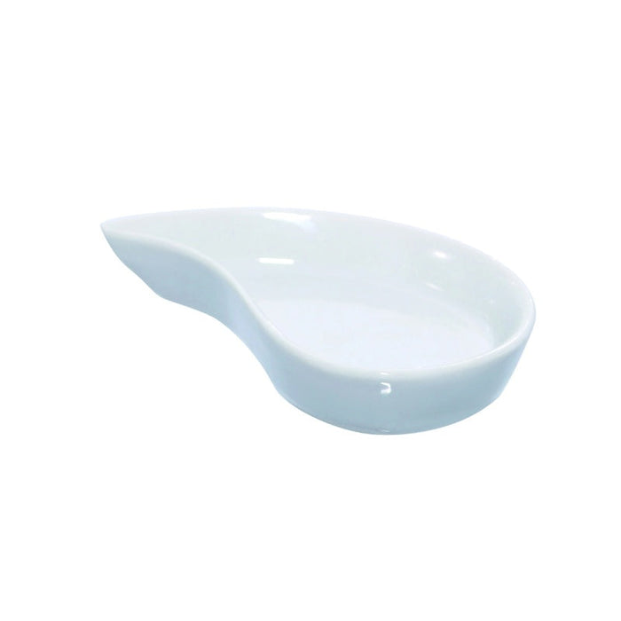 4pcs - Mini plat en porcelaine blanche - 7,8 cm x 4,8 cm x 1,5 cm