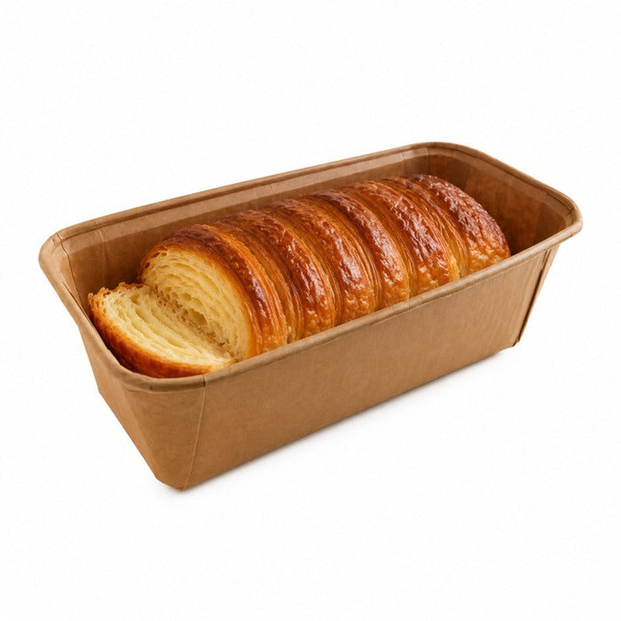 25pcs - Moule de cuisson rectangulaire en papier siliconé 125 g/m² - 1100 ml - 23,5 cm x 11,5 cm x 4,3 cm