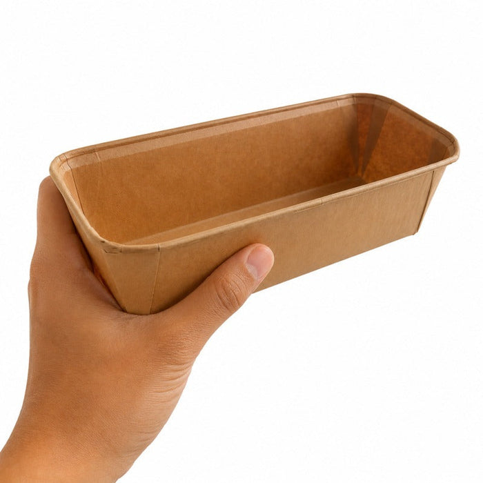 25pcs - Moule de cuisson rectangulaire en papier siliconé 125 g/m² - 1100 ml - 23,5 cm x 11,5 cm x 4,3 cm