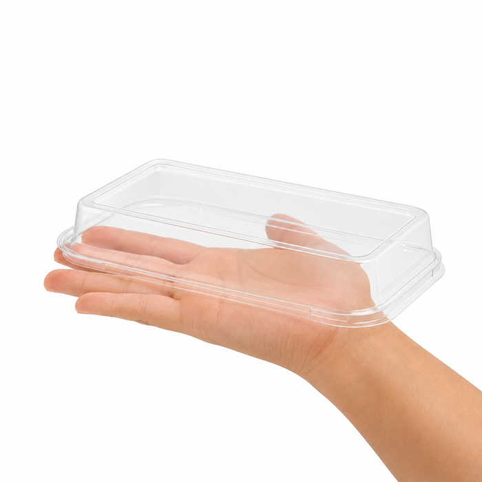 25pcs - Couvercle PET anti-buée pour moule de cuisson - 19 cm x 8,8 cm x 3,6 cm - Compatible avec 210MCMO590