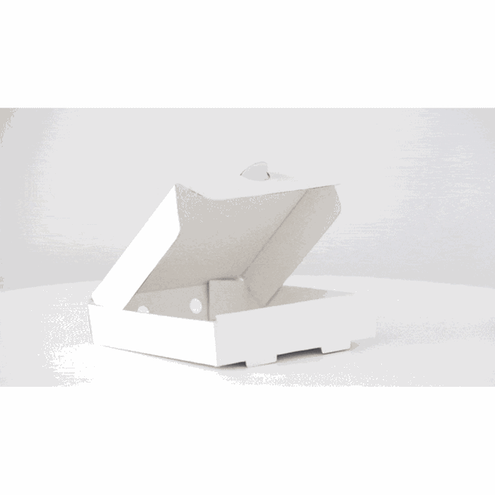 100pcs - Mini boîte à pizza carton blanc - 9 cm x 9 cm x 2 cm