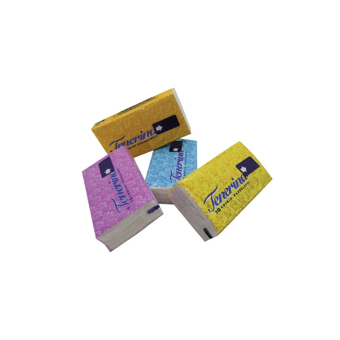 24pcs - 5,5x2,5x11cm - Pochette de 10 mouchoirs en papier
