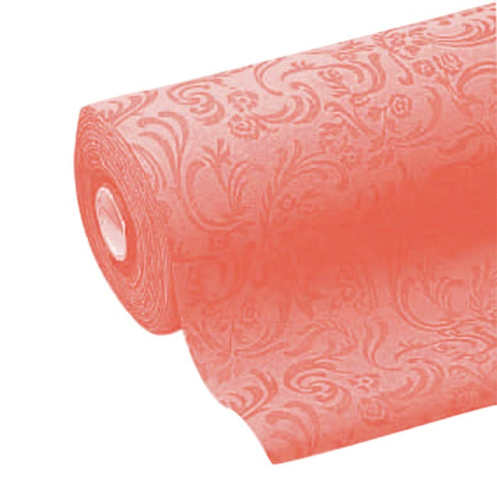1pc - Nappe en rouleau non tissé damassé saumon - 50 m x 1,2 m