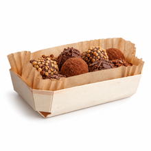 20pcs - 750ml 19x10,5x6cm - Moule de cuisson en bois "Juliette" avec caissette papier