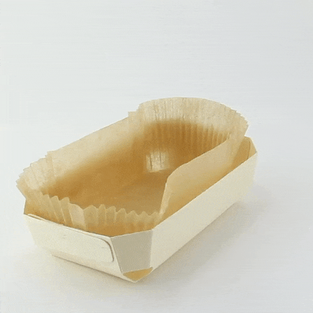 20pcs - Moule de cuisson en bois "Roméo" avec caissette papier - 600 ml - 18,1 cm x 11 cm x 3,9 cm