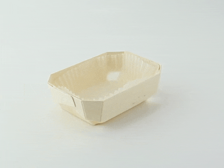 20pcs - Moule de cuisson en bois "Iseult" avec caissette papier - 300 ml - 12 cm x 7 cm x 4 cm