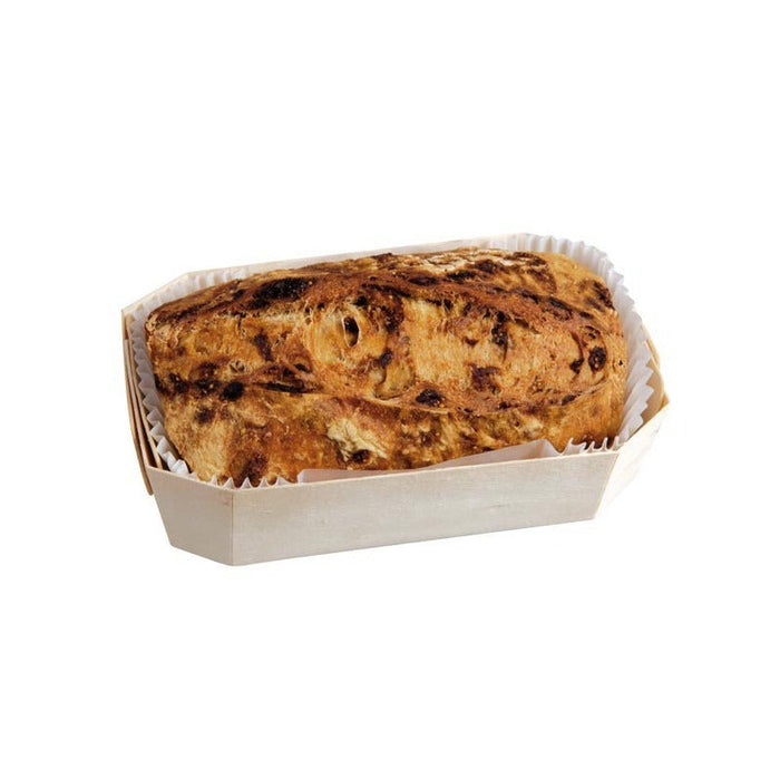 20pcs - Moule de cuisson en bois "Iseult" avec caissette papier - 300 ml - 12 cm x 7 cm x 4 cm