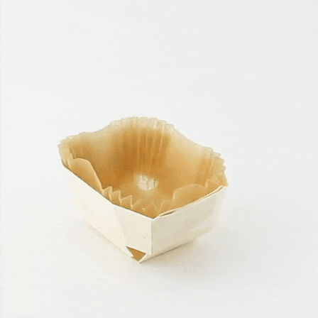 30pcs - Moule de cuisson en bois "Lovely" avec caissette papier - 120 ml - 10 cm x 7 cm x 3,8 cm