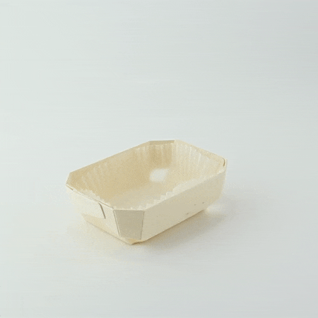 20pcs - Moule de cuisson en bois "Iseult" avec caissette papier - 300 ml - 12 cm x 9 cm x 4 cm