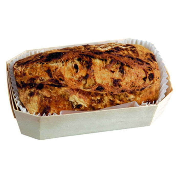 20pcs - Moule de cuisson en bois "Iseult" avec caissette papier - 300 ml - 12 cm x 9 cm x 4 cm