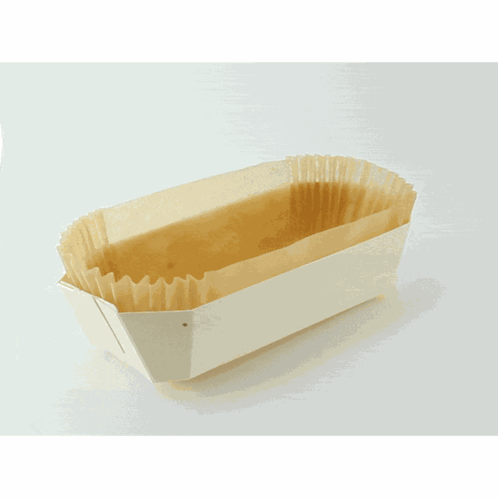 20pcs - Moule de cuisson en bois avec caissette papier - 1200 ml - 24,5 cm x 11,5 cm x 7 cm