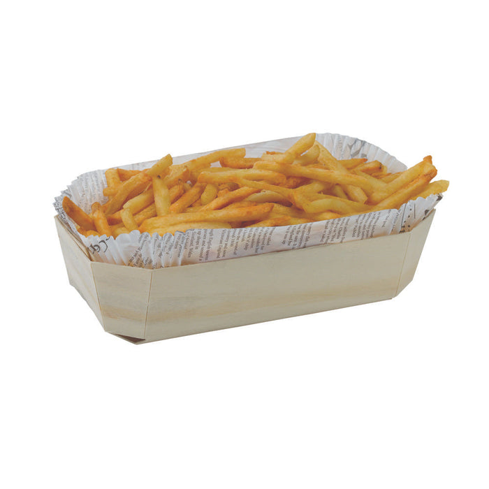 20pcs - Moule de cuisson en bois avec caissette papier - 1200 ml - 24,5 cm x 11,5 cm x 7 cm