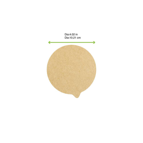 1000pcs - Opercover kraft - Ø 10,2 cm