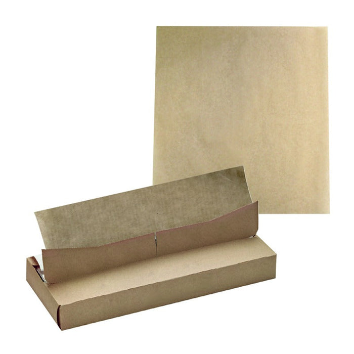 1000pcs - Papier alimentaire kraft brun en boîte distributrice - 35 cm x 27 cm