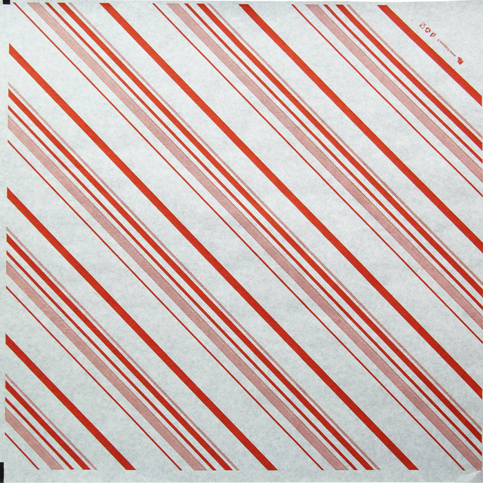 500pcs - 31x32cm - Papier alimentaire blanc ingraissable décor rayures rouges