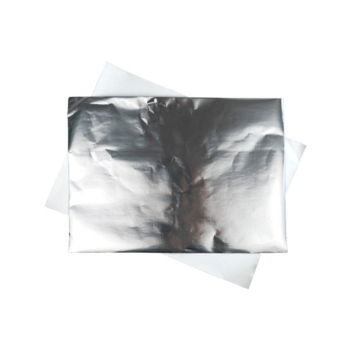 500pcs - Papier alimentaire aluminium et blanc - 25 cm x 35 cm