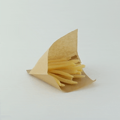 1000pcs - Sac papier brun ouvert sur 2 côtés - 13 cm x 12 cm
