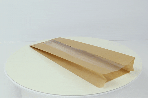 1000pcs - Sac papier brun ouvert sur 2 côtés - 34 cm x 8,5 cm
