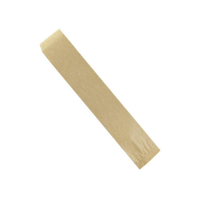 1000pcs - Sac papier brun ouvert sur 2 côtés - 34 cm x 8,5 cm