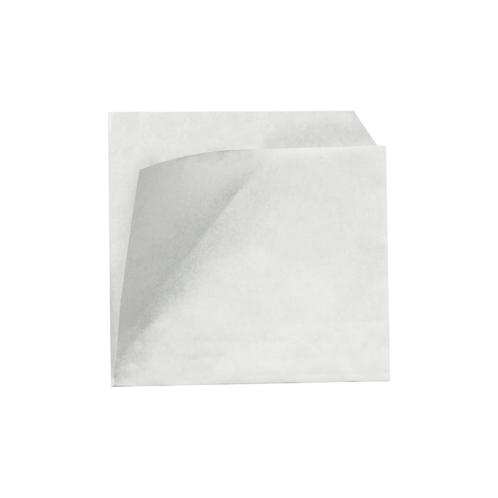 1000pcs - Sac papier blanc ingraissable ouvert sur 2 côtés - 11 cm x 11 cm
