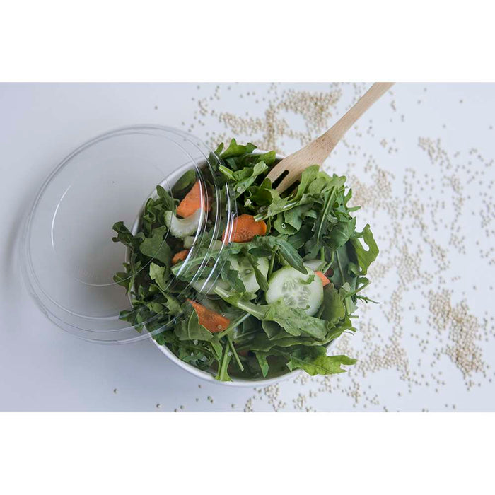 45pcs - Saladier rond "Buckaty" en carton blanc - 940 ml - Ø 15 cm - H 7,5 cm