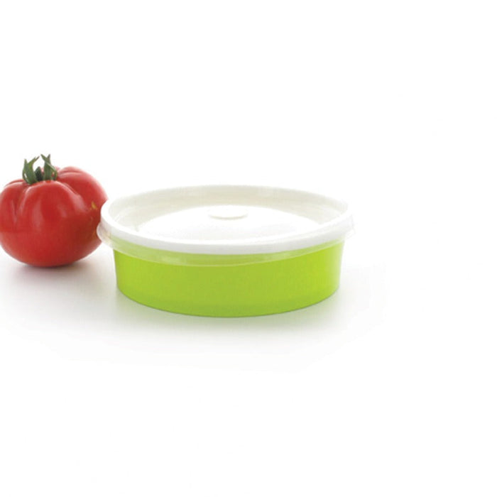 45pcs - Saladier rond "Buckaty" en carton vert - 480 ml - Ø 15 cm - H 4,5 cm