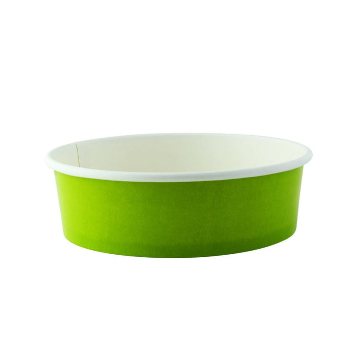 45pcs - Saladier rond "Buckaty" en carton vert - 480 ml - Ø 15 cm - H 4,5 cm