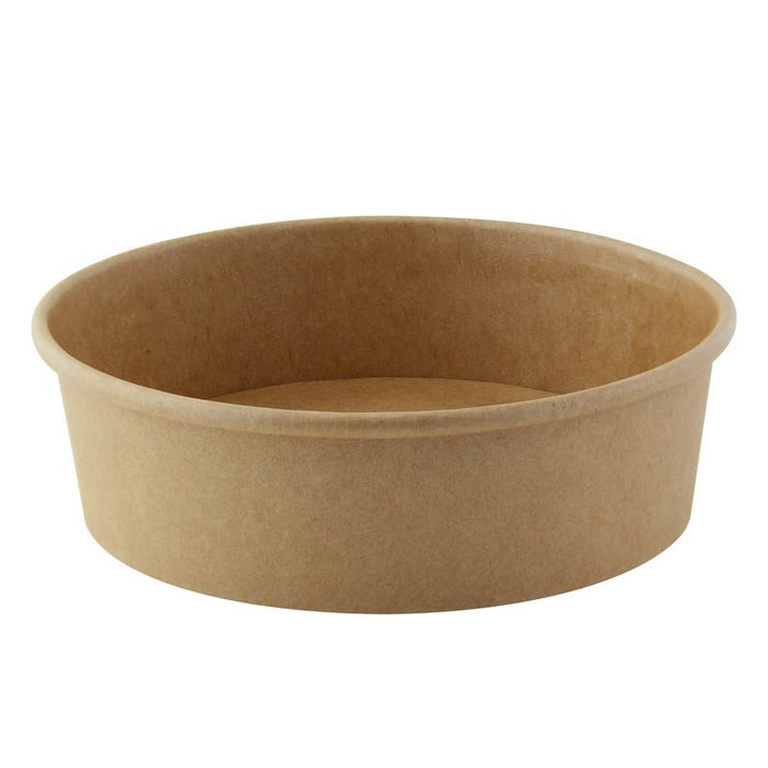 45pcs - Saladier rond "Buckaty" en carton kraft - 480 ml - Ø 15 cm - H 4,5 cm