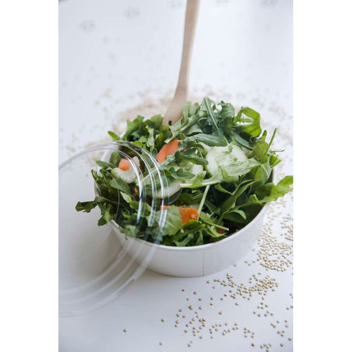 45pcs - Saladier rond "Buckaty" en carton blanc - 580 ml - Ø 15 cm - H 5 cm