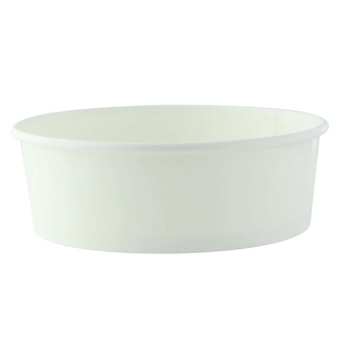45pcs - Saladier rond "Buckaty" en carton blanc - 580 ml - Ø 15 cm - H 5 cm