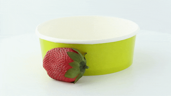 45pcs - Saladier rond "Buckaty" en carton vert - 580 ml - Ø 15 cm - H 5 cm