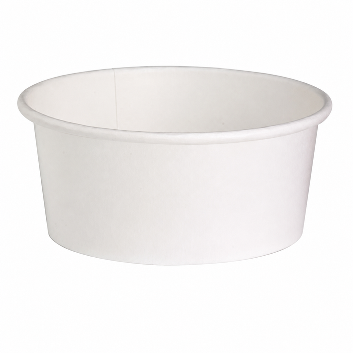 45pcs - Saladier rond "Buckaty" en carton blanc - 700 ml - Ø 15 cm - H 6 cm