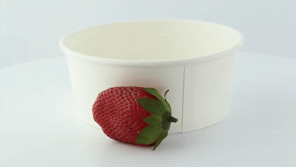 45pcs - Saladier rond "Buckaty" en carton blanc - 700 ml - Ø 15 cm - H 6 cm