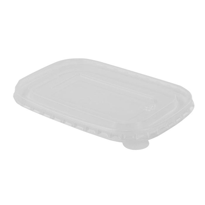25pcs - Couvercle PP transparent rectangulaire - 17,2 cm x 12,2 cm x 0,9 cm - Compatible avec 210PCREC1000, 210PCREC500, 210PCREC750