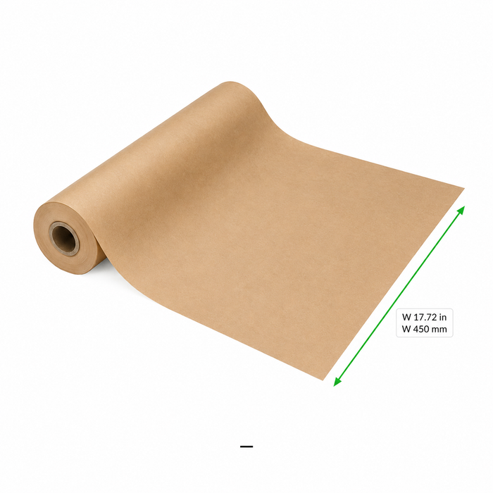 1pc - Rouleau de papier cuisson kraft brun siliconé double face - 45 cm x 50 m