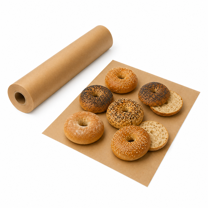 1pc - Rouleau de papier cuisson kraft brun siliconé double face - 45 cm x 50 m