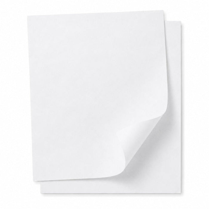 500pcs - 53x32,5cm - Papier cuisson blanc siliconé double face