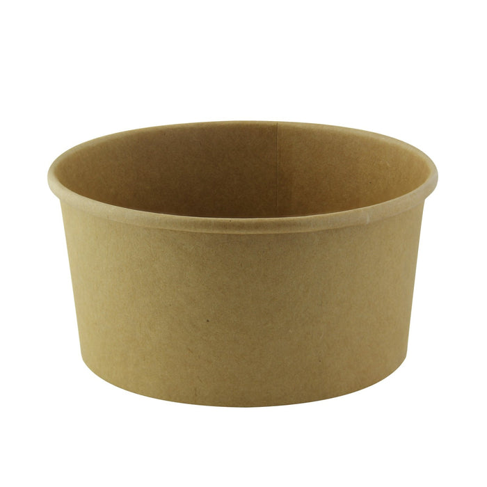 45pcs - Saladier rond "Buckaty" en carton kraft sans plastique - 900 ml - Ø 15 cm - H 7,5 cm