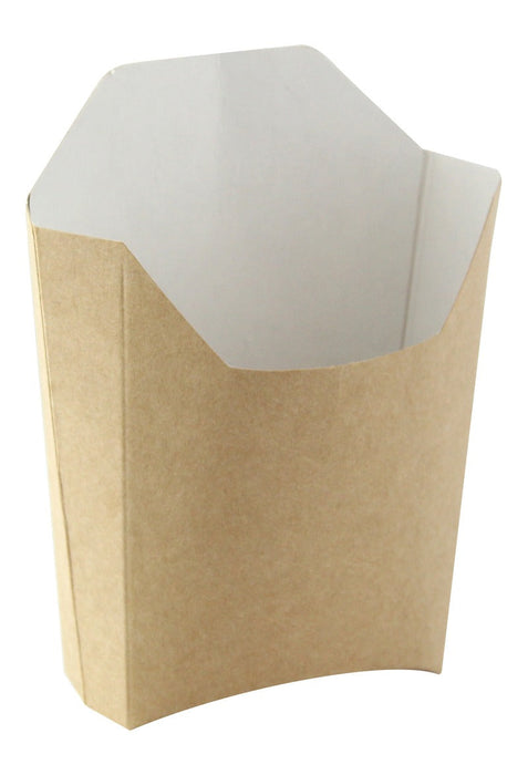 50pcs - Pochette kraft brun pour frites - 11,5 cm x 9 cm x 11 cm