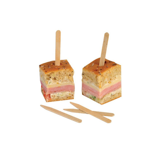 1000pcs - Pique sandwich plat bois - 5 cm